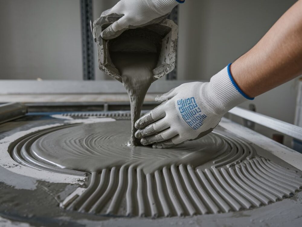 Przygotowywanie betonu architektonicznego w formie