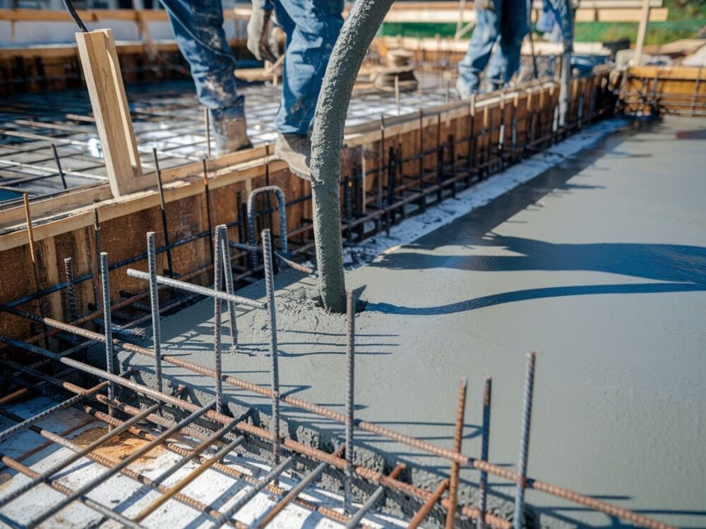 Zbrojenie stalowe gotowe do zalania betonem