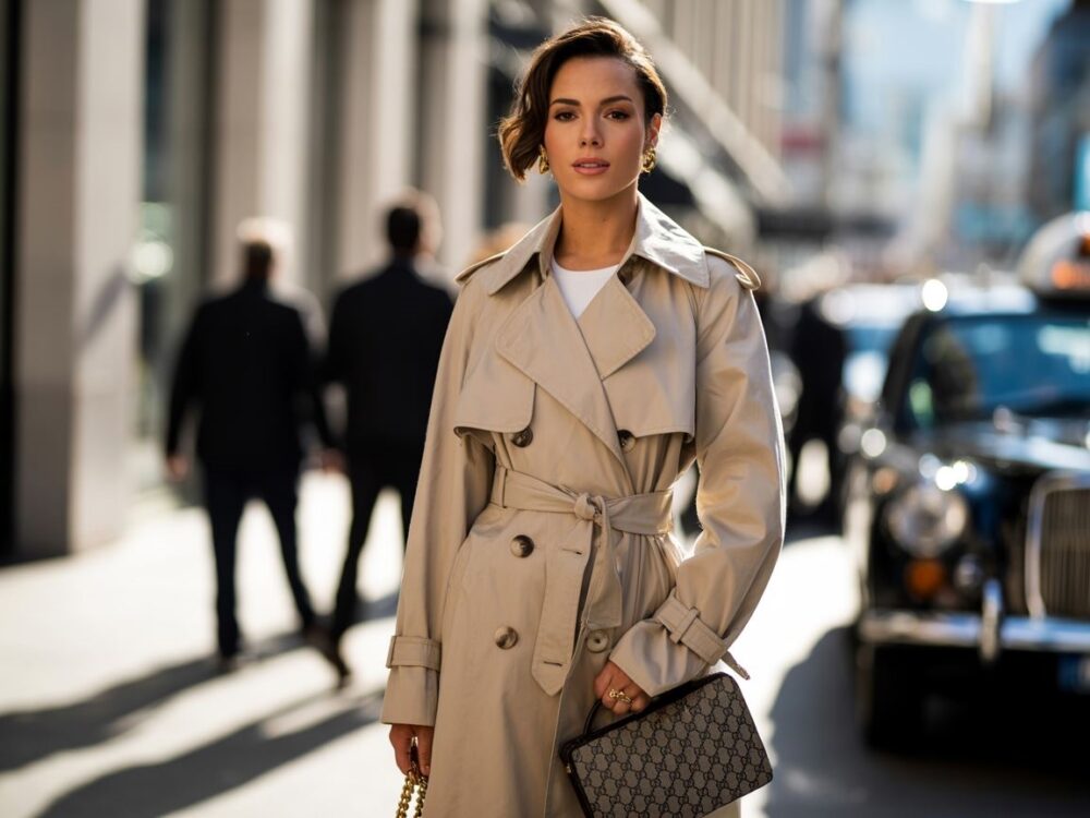 modna kobieta w płaszczu
